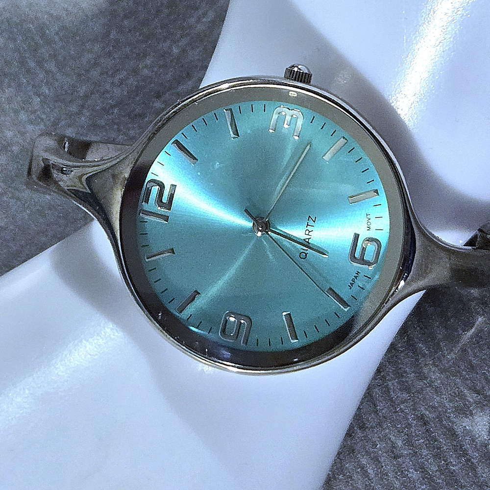 Silver and Blue Quartz Watch